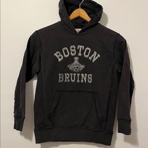 ‘47 Brand Boston Bruins NHL Hoodie Hooded Sweatshirt Cotton Youth Medium EUC